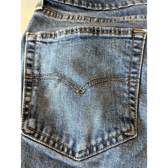 Levis 505 Jeans Mens 36x30 Blue Dark Wash Cotton Regular Fit Denim‎ Workwear - Picture 3 of 9